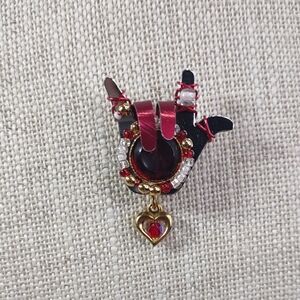Vintage Liztech "I Love You" Hand Tie Tac Pin